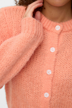 Wilo O-Neck Cardigan - Cantaloup