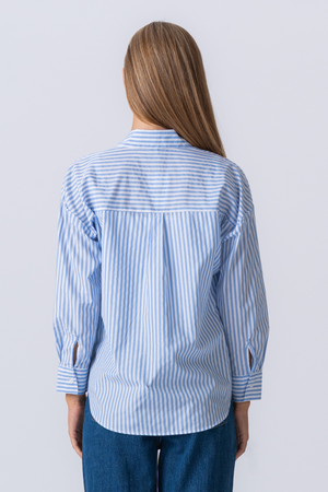 Chemise à rayures Layla - bleu clair