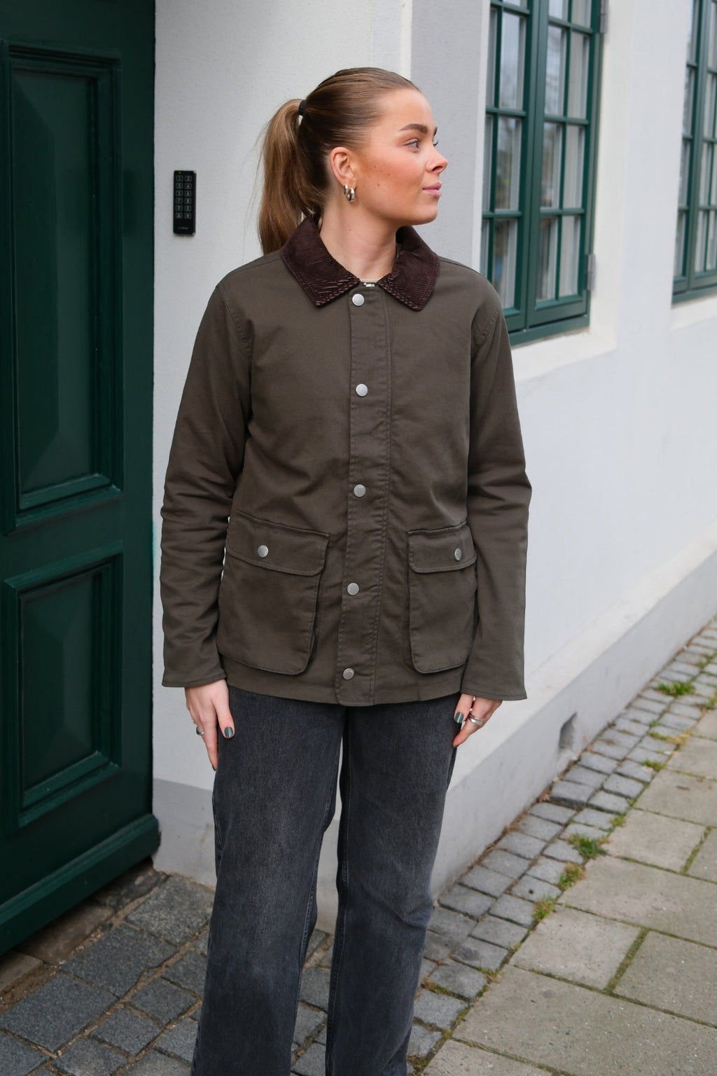 Veste en serre - Olive foncée
