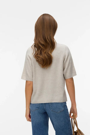 Lefile Cardigan Perlé Col O-Cou 2/4 - Pierre Ponce Mélange