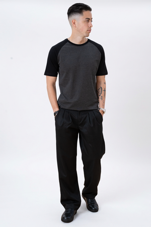 T-shirt Raglan de base - Black-Army