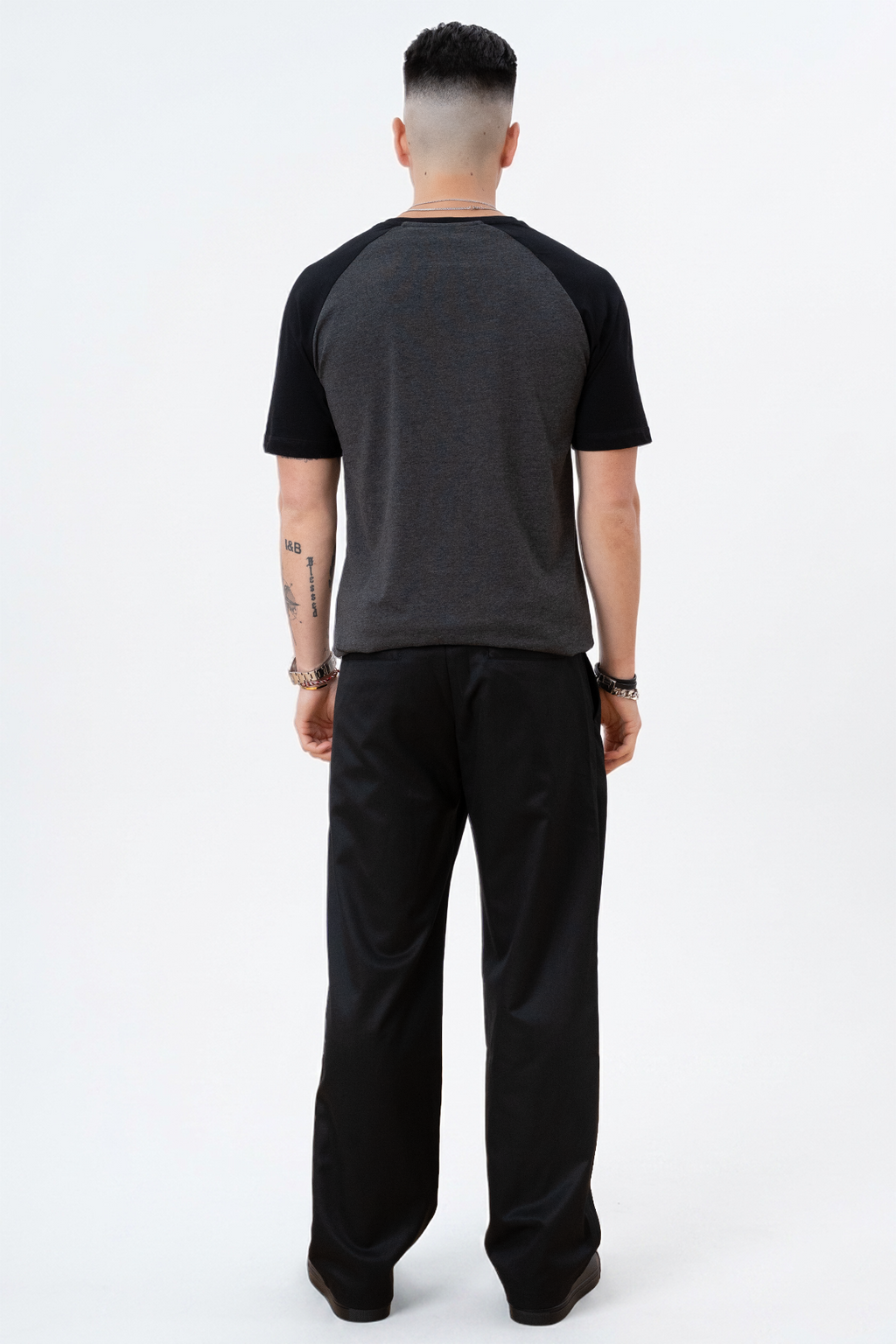 T-shirt Raglan de base - Black-Army