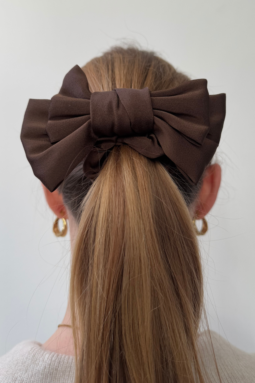 Double Bow Scrunchie - Brown
