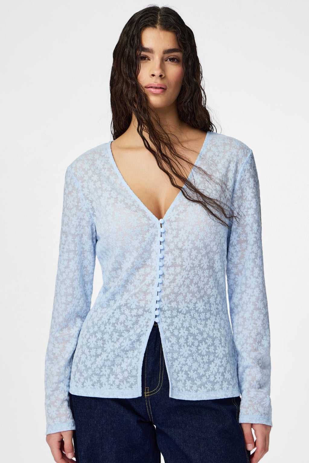 Cardigan Baisy - Bleu Cachemire