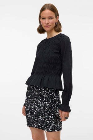 Bella Jupe courte - argent noir