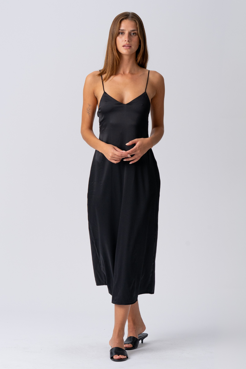 Robe de sangle Elina - noir