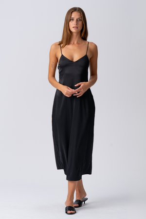 Robe de sangle Elina - noir