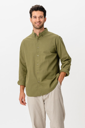 Chemise en lin - Vert