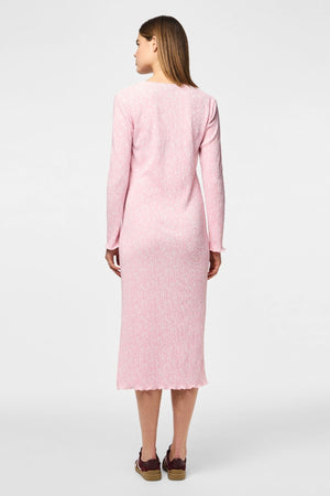 Robe midi de flore - fleur de cuillère rosée