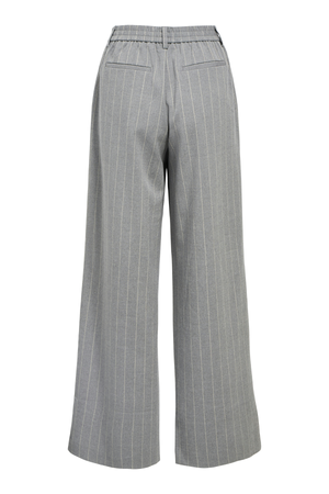 Lisa Wide Pant AOP - Melange gris moyen