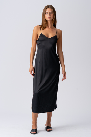 Robe de sangle Elina - noir