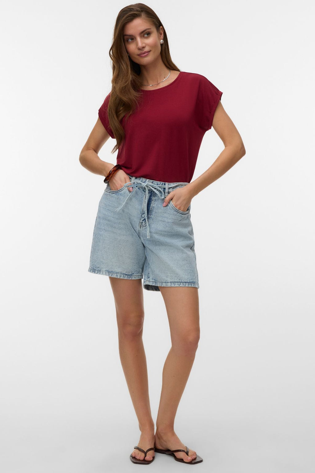 Ceinture de Vienne Shorts Mélange - Denim Bleu Clair