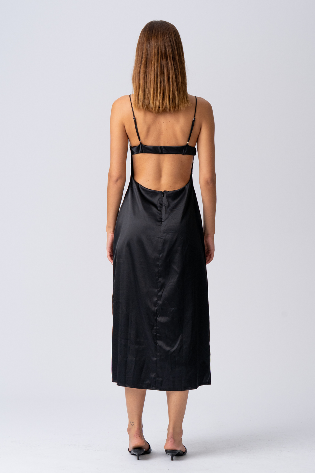 Robe de sangle Elina - noir