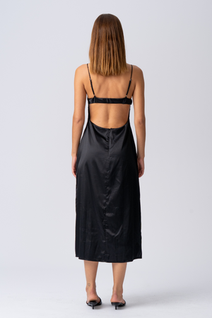 Robe de sangle Elina - noir