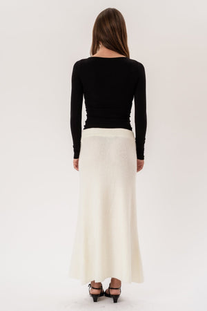 Nova Knit Skirt - White
