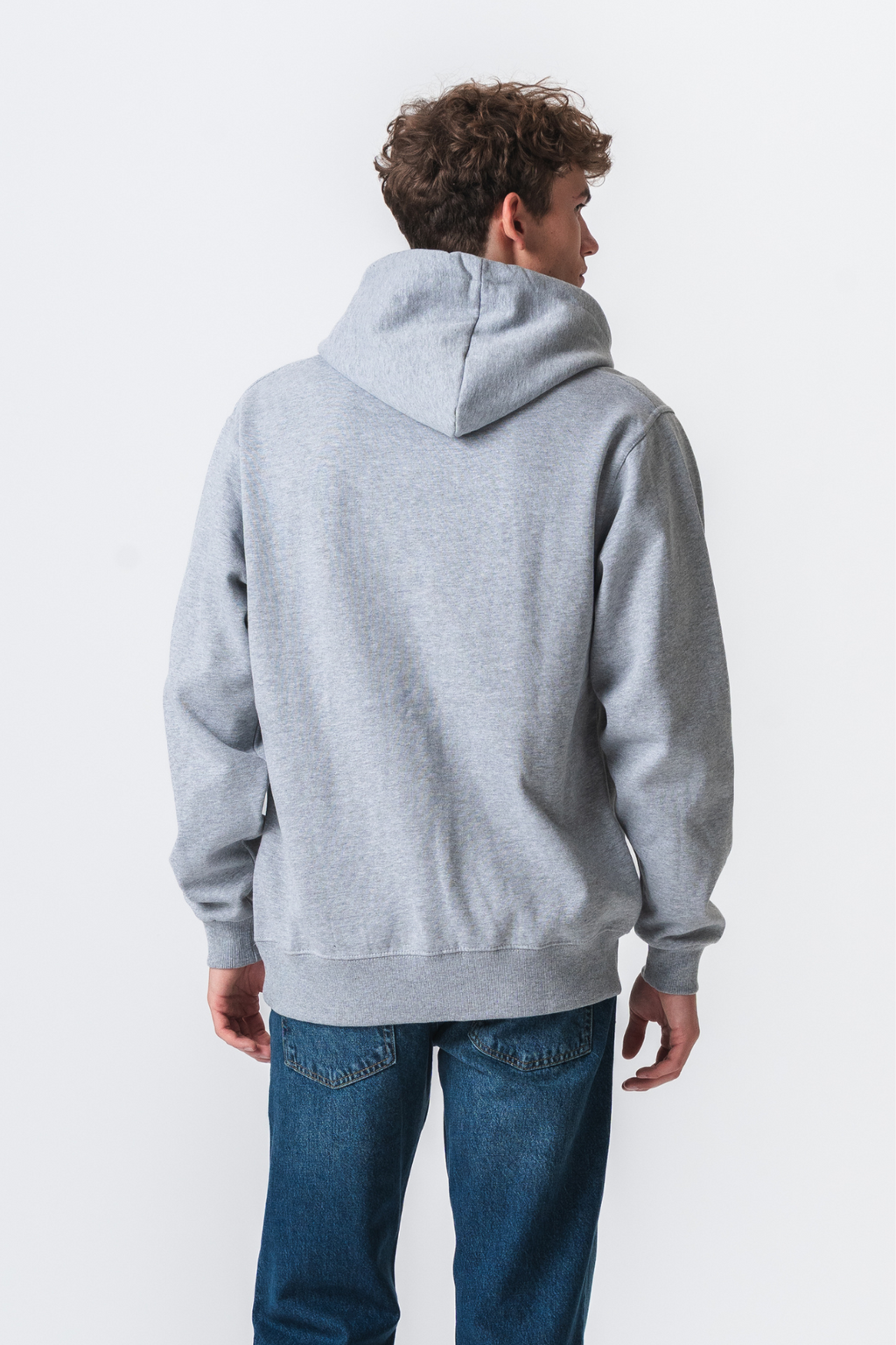 Sweat à capuche de base - gris clair