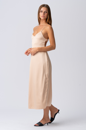 Robe de sangle Elina - beige