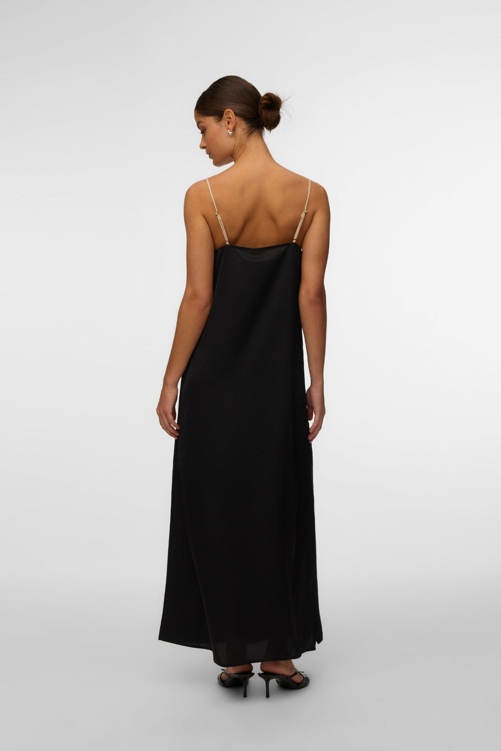 Robe simple à la cheville Joy - Contraste noir ciment