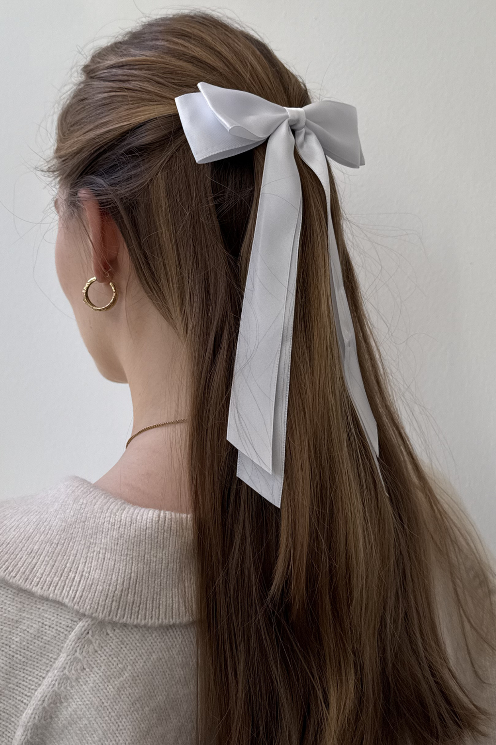 Bow Clip - White