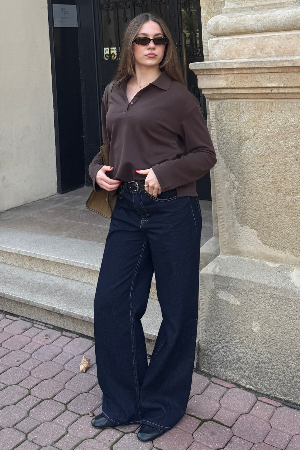 Le jean large de performance original - denim bleu foncé