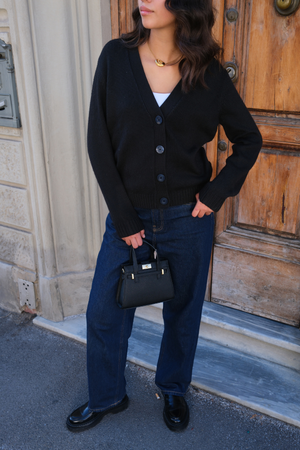 Cardigan tricoté - noir