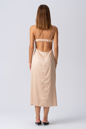 Robe de sangle Elina - beige