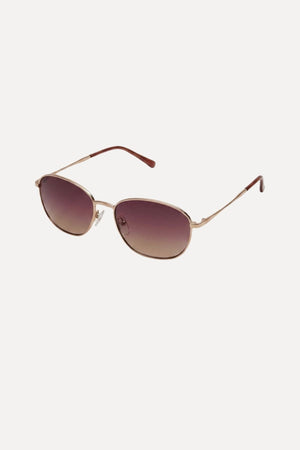 Lunettes de soleil Elliot - Marron doré