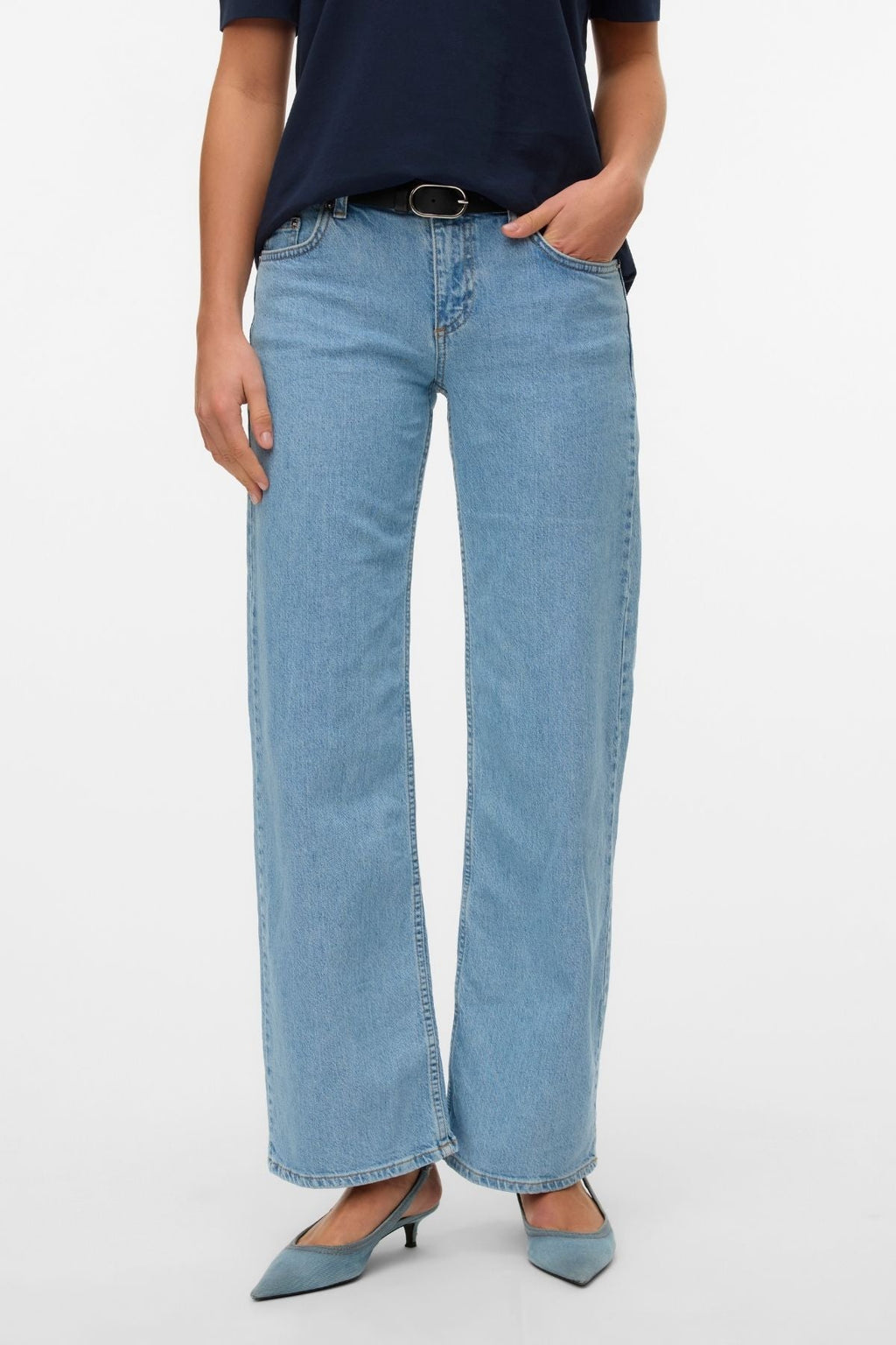 Alexis Low Waist Denim Jeans - Denim bleu clair