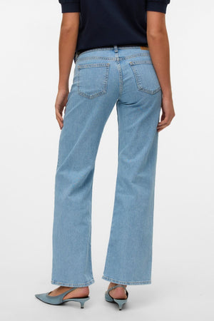 Alexis Low Waist Denim Jeans - Light Blue Denim
