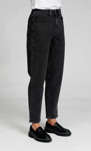 The Original Performance Mom Jeans - Washed Black Denim