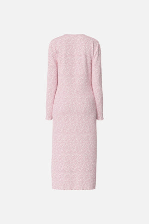 Robe midi de flore - fleur de cuillère rosée