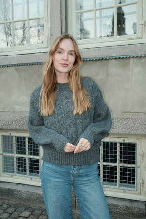 Emma Cable Knit - Gris Moyen