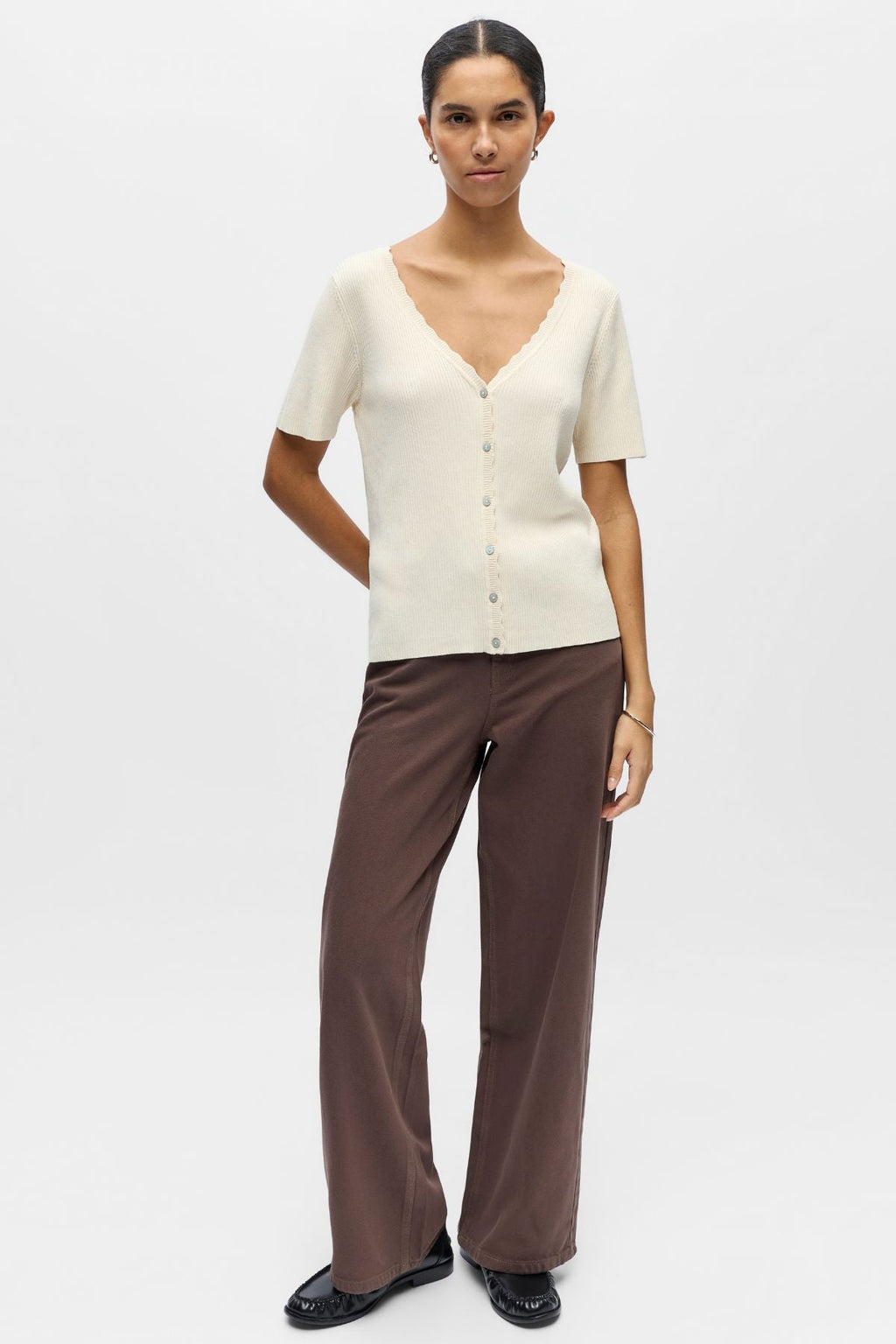 Cardigan à col en V Kelly Re - Bouleau
