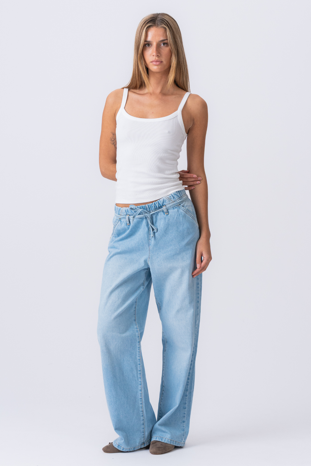 Nicole Baggy Jeans - Bleu clair
