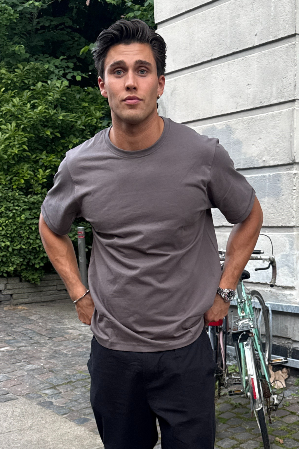 T-shirt Boxfit - Gris foncé