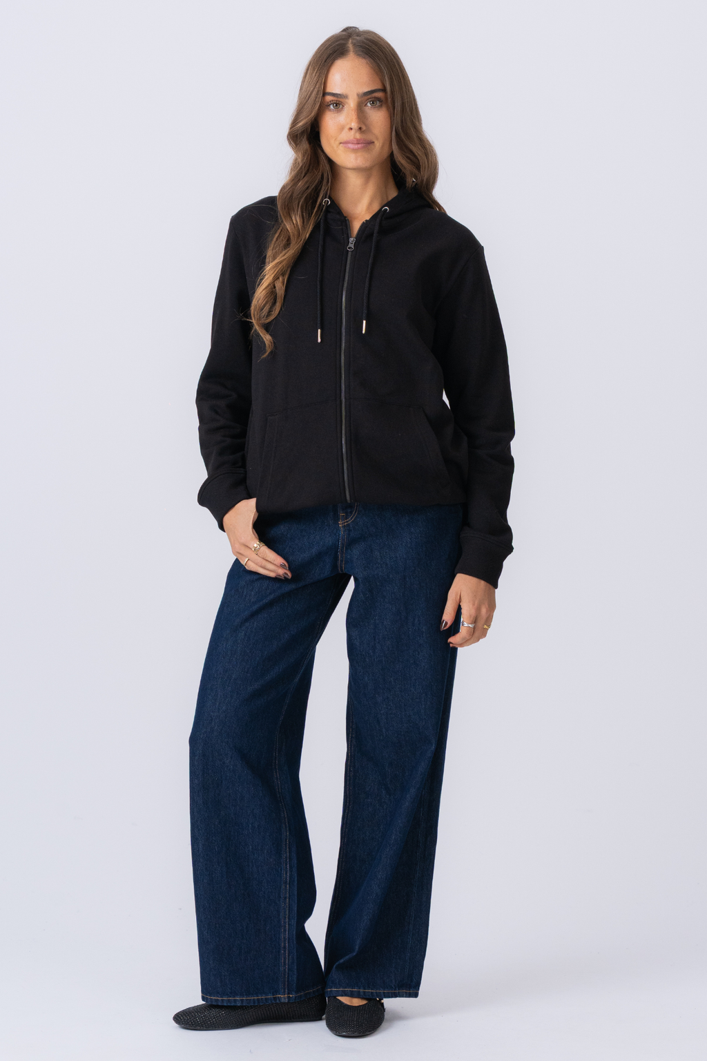Hoodie zip - noir