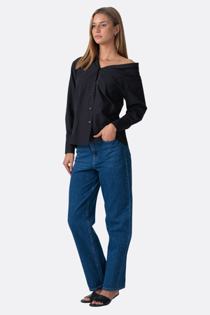 Serena Oversized Shirt - Black