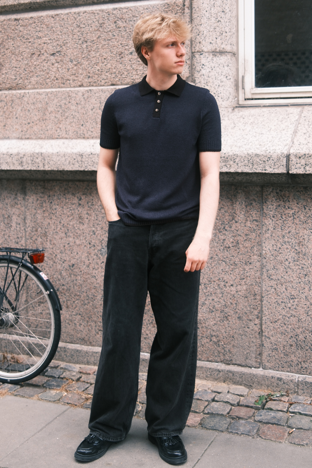 Polo tricoté - Marine