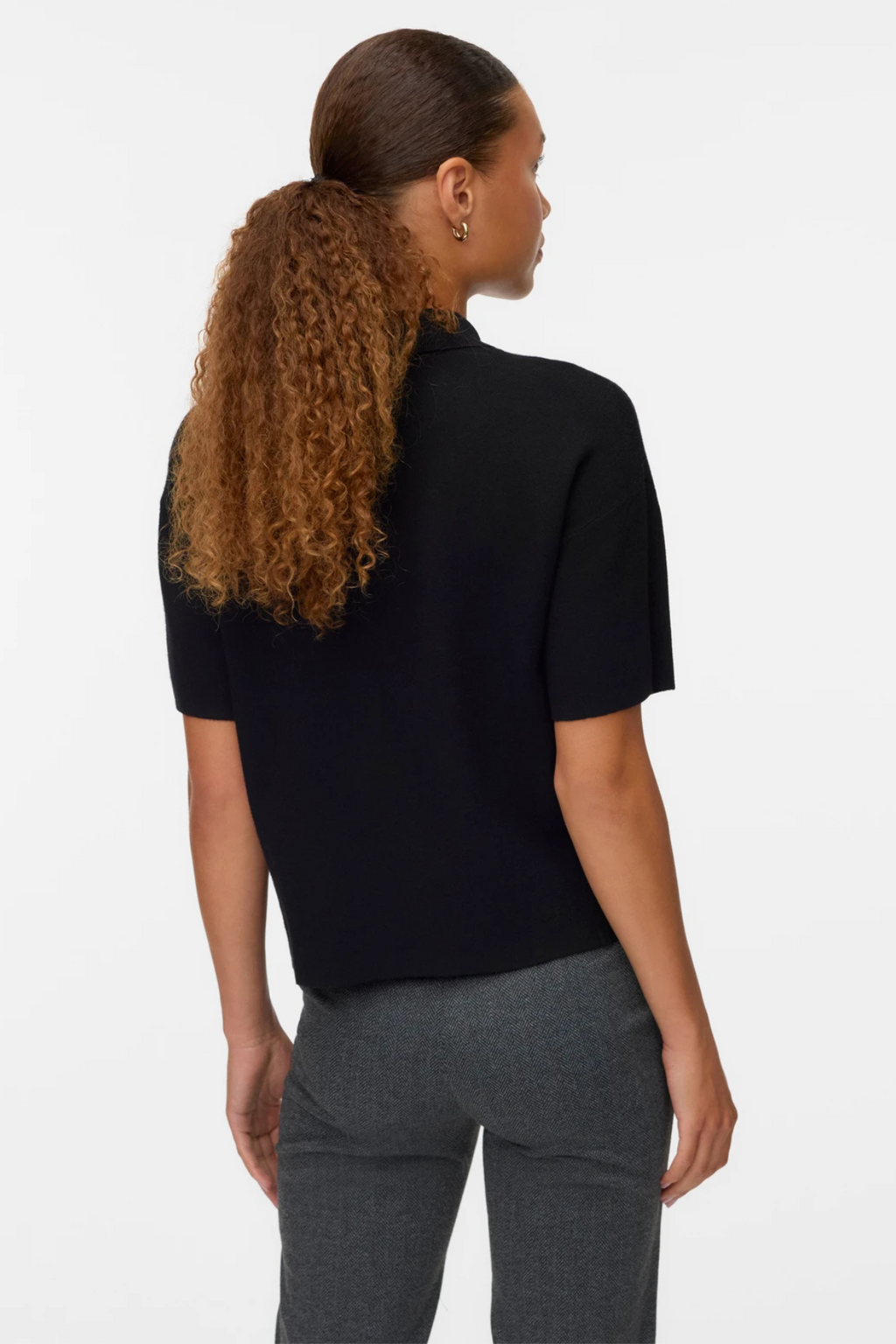 Gold 2/4 Poloneck Pullover - Black