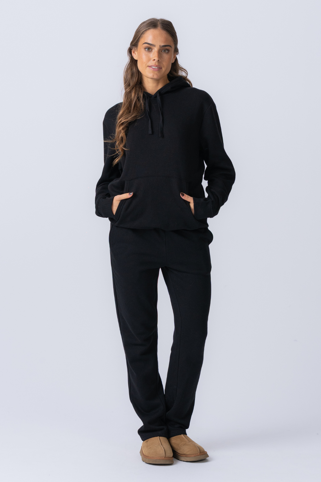 Ensemble sweat à capuche essentiel pour femme - Noir