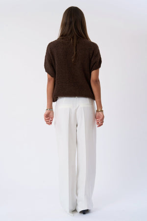 Tricot à manches courtes Chloé - Chocolat