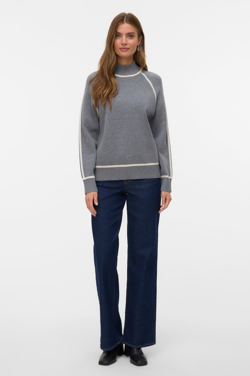 Pull à col haut doré - Gris moyen W. Birch