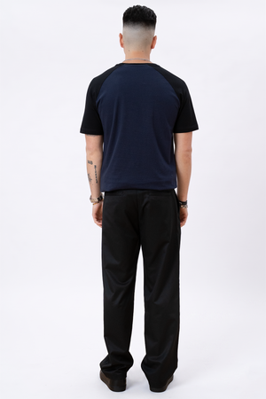 T-shirt Raglan de base - Black-Navy
