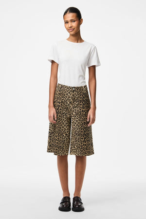 Saume large denim Shorts - Leo au poivre blanc