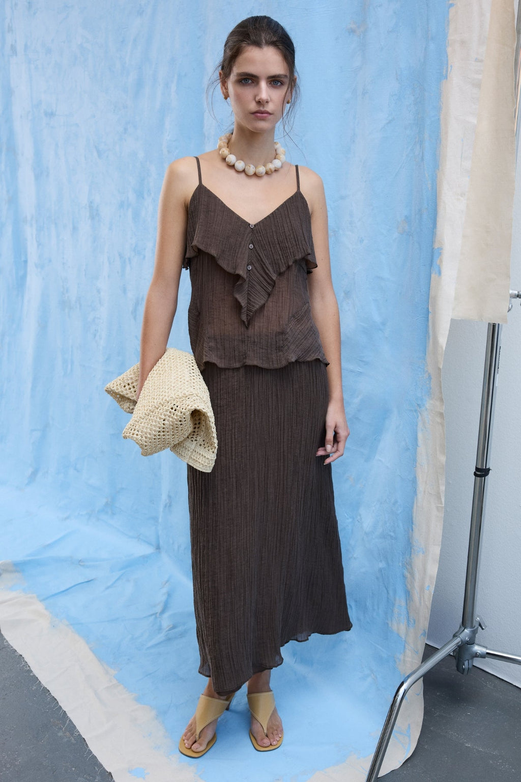 Danira Midi Skirt - Slate Black