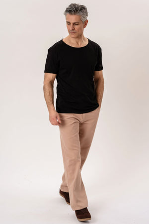 Deep Neck T-shirt - Black