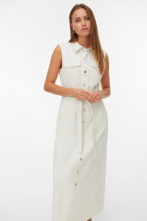 Robe en jean Molly Ank - Écru