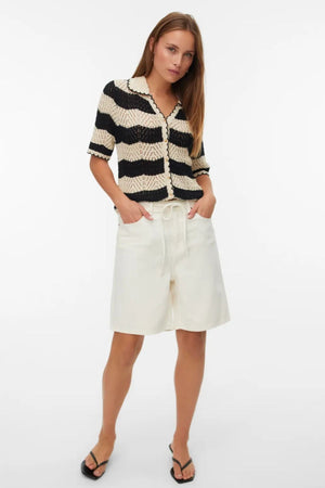 Villa Bermudes Denim Shorts - Écru