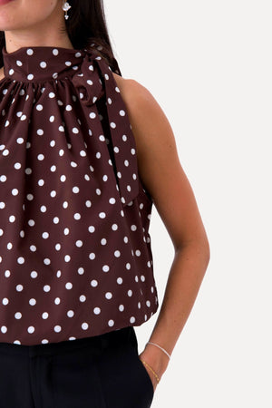 Haut Wilma - Marron/Pois Blanc