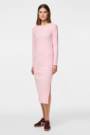 Robe midi de flore - fleur de cuillère rosée